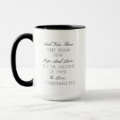 1 Corinthians 13:13 Hope Bible Verse Mug  マグカップ (左)