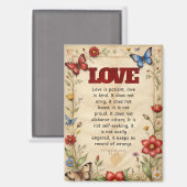 1 Corinthians 13:4-5 キリスト教聖書の詩 アート マグネット (正面/裏面)