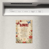 1 Corinthians 13:4-5 キリスト教聖書の詩 アート マグネット (インサイチュ (食洗機))