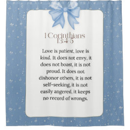 1 corinthians 13 4 5, love is patient love is kind シャワーカーテン