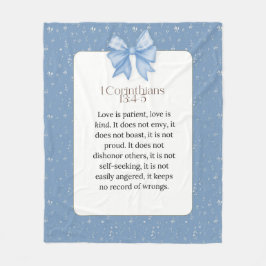 1 corinthians 13 4 5, love is patient love is kind フリースブランケット