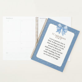 1 corinthians 13 4 5, love is patient love is kind プランナー手帳