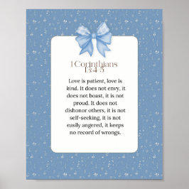 1 corinthians 13 4 5, love is patient love is kind ポスター