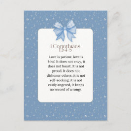 1 corinthians 13 4 5, love is patient love is kind ポストカード