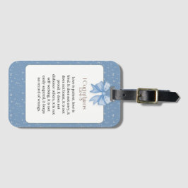 1 corinthians 13 4 5, love is patient love is kind ラゲッジタグ