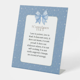 1 corinthians 13 4 5, love is patient love is kind 台座サイン