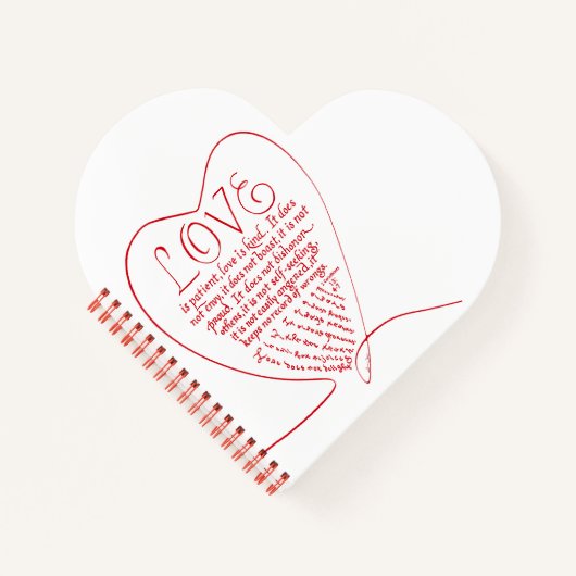 1 Corinthians 13 4 7 Love Bible Verse with Photo ノートブック (正面)