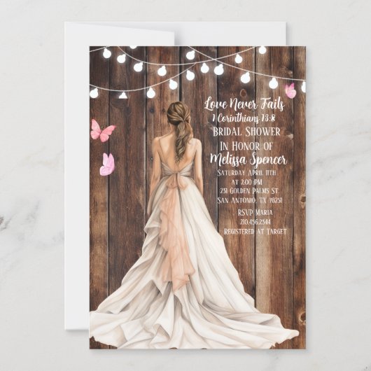 1 Corinthians 13:8 Bridal Shower Invitation マグネット招待状 (正面)