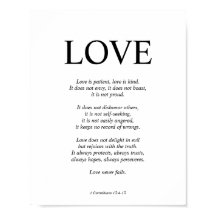 1 Corinthians 13 Love Bible Verse Black & White