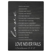1 Corinthians 13 Love is Bible Verse クリップボード (裏面)