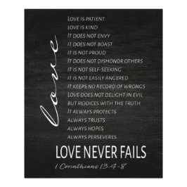 1 Corinthians 13 Love is Bible Verse フォトプリント