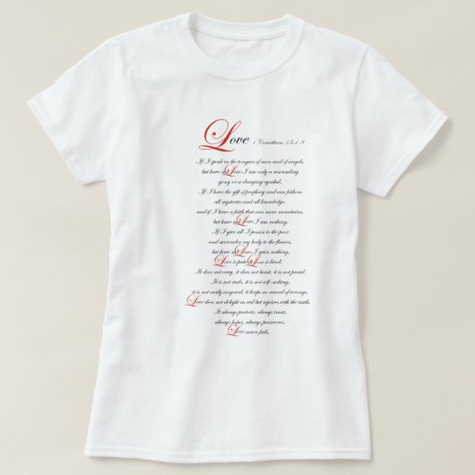 1 Corinthians 13 Tシャツ (デザイン正面)
