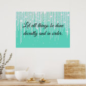 1 Corinthians 14:40  ポスター (キッチン)