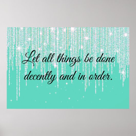 1 Corinthians 14:40  ポスター (正面)