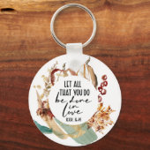 1 Corinthians 16:14あなたがたは愛の中で行ないなさい キーホルダー (裏面)