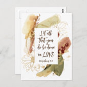 1 Corinthians 16:14あなたがたは愛の中で行ないなさい ポストカード (正面/裏面)