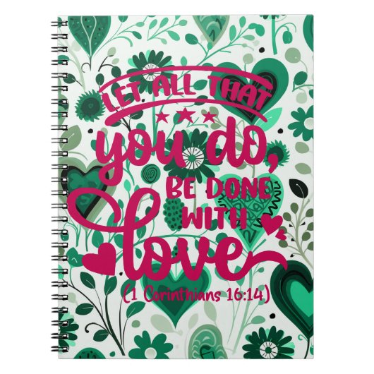 1 Corinthians 16:14 ノートブック (正面)