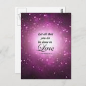 1 Corinthians 16:14 ポストカード (正面/裏面)