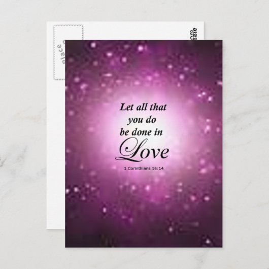 1 Corinthians 16:14 ポストカード (正面/裏面)