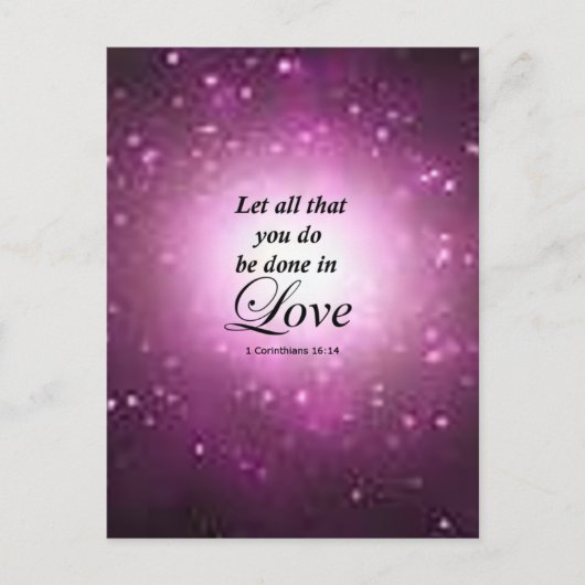 1 Corinthians 16:14 ポストカード (正面)