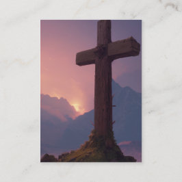 1 Corinthians 1:18–19 KJV カード - 厚い十字架