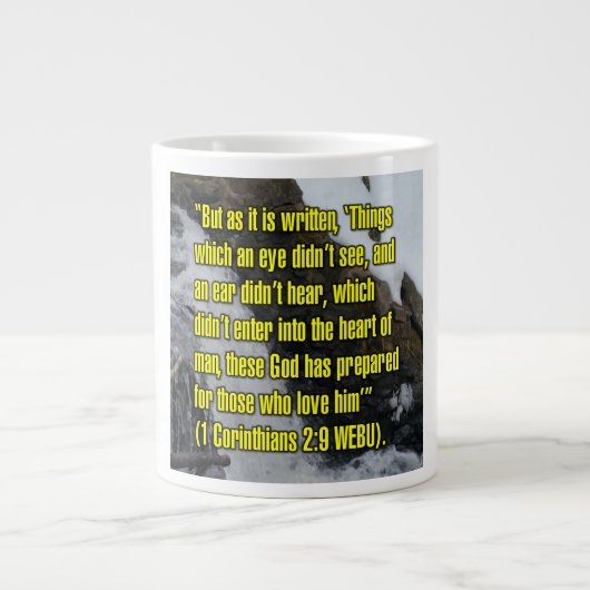 1 Corinthians 2:9 WEBU Mug ジャンボコーヒーマグカップ (正面)