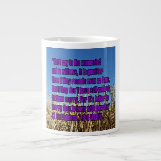 1 Corinthians 7:8–9 WEBU Mug ジャンボコーヒーマグカップ (正面)