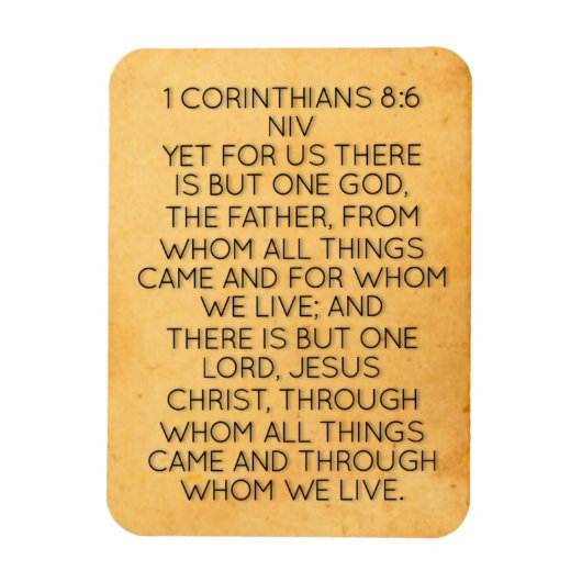 1 Corinthians 8:6 聖書の詩 マグネット (縦)