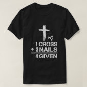 1 Cross 3爪、 ネイル許されたキリスト教のイースターギフト112 Tシャツ (デザイン正面)