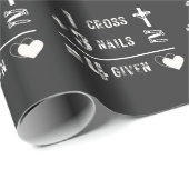 1 cross 3爪、 ネイル4キリスト与え教復活信仰 ラッピングペーパー (ロールコーナー)