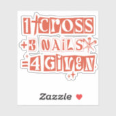 1 Cross 3爪、 ネイルForgiven Christian Easter Faith シール (シート)