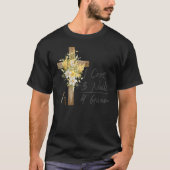 1 Cross 3爪、 ネイルForgiven Christian Easter Tシャツ (正面)