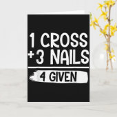 1 Cross + 3 Nails = 4 Given Tee _ Christian - Fait カード (黄色い花)