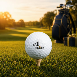 #1 Dad ラブゴルフボール ゴルフボール