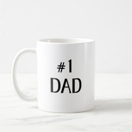 #1 Dad Bold Minimalist Text Art コーヒーマグカップ