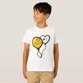 #1 Dad Heart Balloons Father’s Day Kids Tシャツ (正面フル)