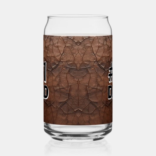 #1 Dad Leather-look ガラス缶 (右)