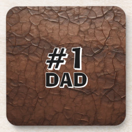 #1 Dad Leather-look コースター