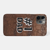 #1 Dad Leather-look Case-Mate iPhoneケース (裏面(横))