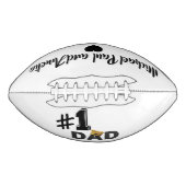 #1 Dad Love Personalized Football アメリカンフットボール (正面)
