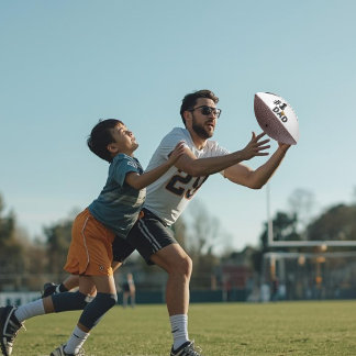 #1 Dad Love Personalized Football アメリカンフットボール