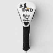 #1 Dad Love Personalized Golf Head Cover ゴルフヘッドカバー (正面)