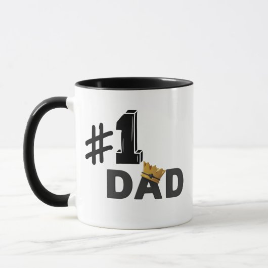 #1 Dad Love Personalized Mug マグカップ (左)