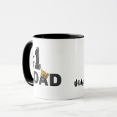 #1 Dad Love Personalized Mug マグカップ (正面左)