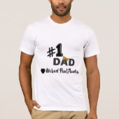 #1 Dad Love Personalized T-Shirt Tシャツ (正面)