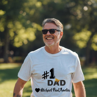 #1 Dad Love Personalized T-Shirt Tシャツ