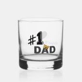 #1 Dad Love Personalized Whiskey Glass ウイスキーグラス (正面)