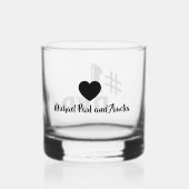 #1 Dad Love Personalized Whiskey Glass ウイスキーグラス (裏面)