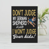1 Don't Judge My German Shepherd And I Won't Judge 招待状 (スタンド正面)