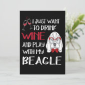 1 Drink Wine And Play With My Beagle 招待状 (スタンド正面)
